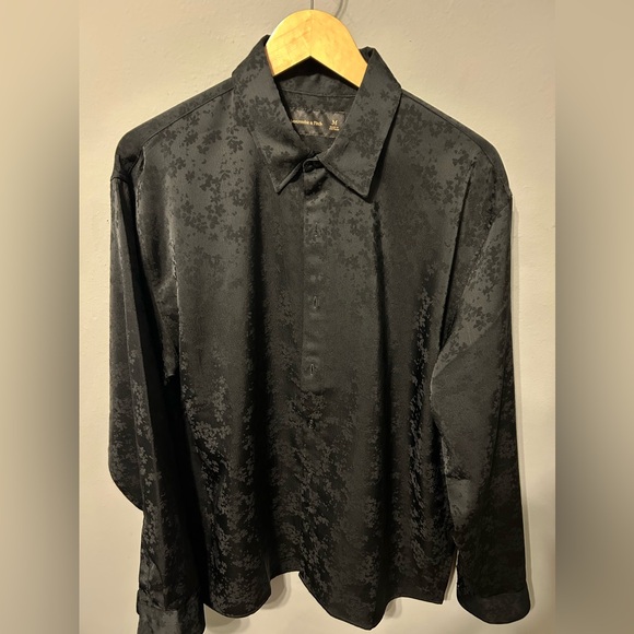 Abercrombie & Fitch Other - Abercrombie & Fitch Black Silk Dress Shirt - Medium